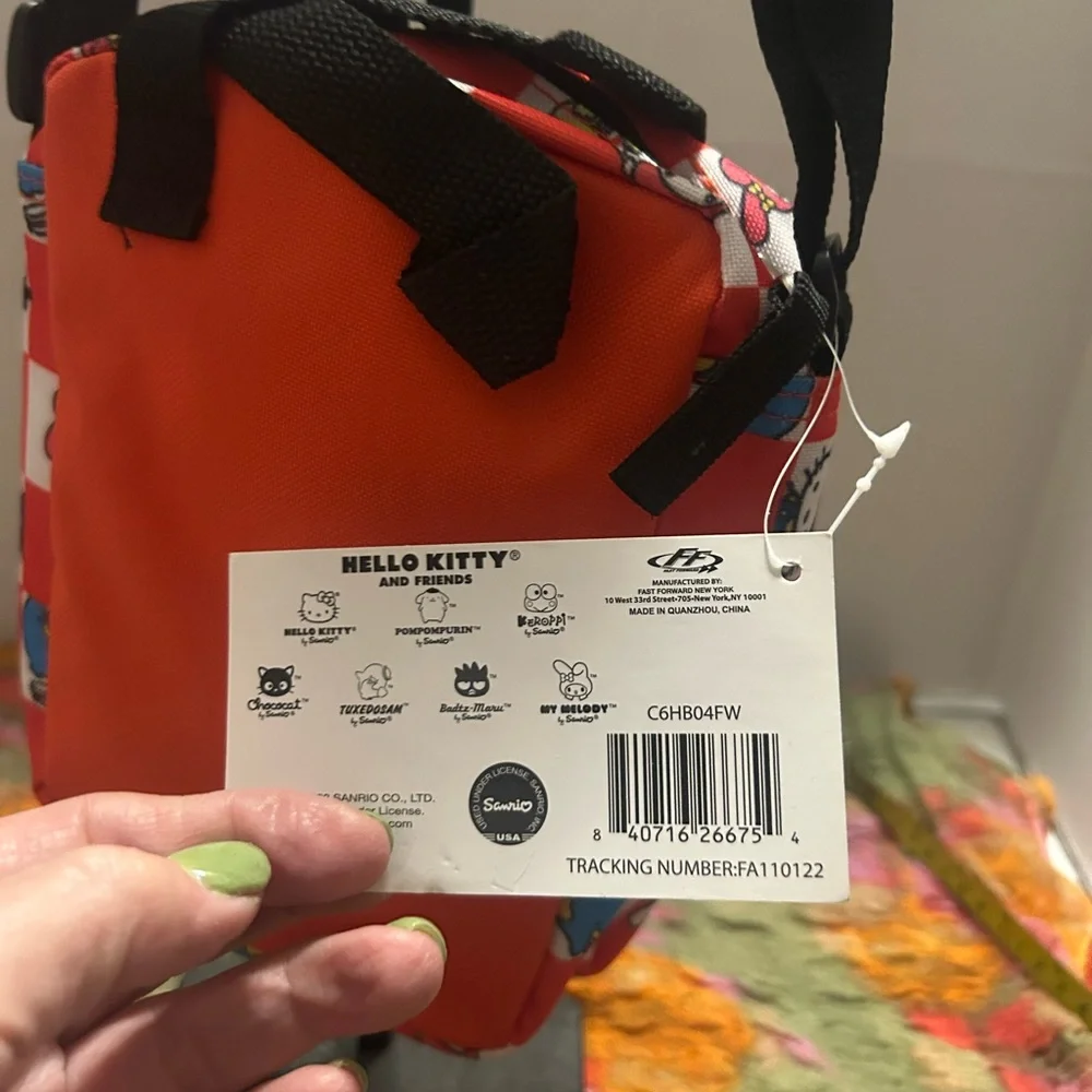Hello Kitty Red and White Checkered Crossbody